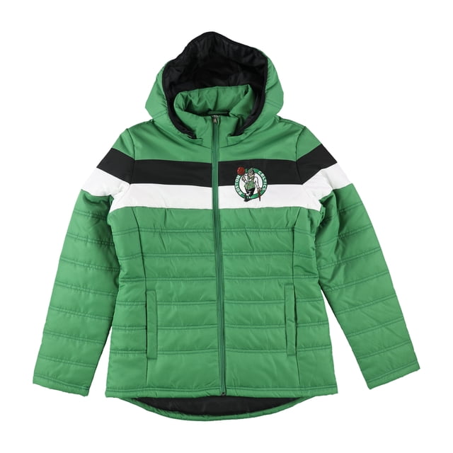 G-III Sports Womens Boston Celtics Puffer Jacket, Green, X-Large