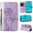 Purple, variant on Wallet Case for OPPO A11k 2020, Kickstand and 3 Card Slots, Shockproof and Scratch Resistant, Purple