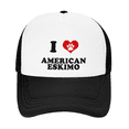 thumbnail image 2 of I Heart American Eskimo Dog Love Pets Funny Trucker Hat Baseball Cap Unisex, 2 of 5