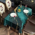 thumbnail image 2 of Green and Gold Marble Glitter Waves Pattern Rectangle Tablecloth 60"x120",Waterproof Polyester Rectangle Table Cloth, Wipeable Spillproof Polyester Tablecloth for Dining, Camping, Indoor and Outdoor, 2 of 6
