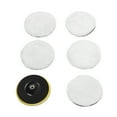 thumbnail image 1 of Buffing Pad Cover, Plush Wide Application Washable Polishing Bonnet Pad With Buffing Wheel For Car Polishing Machines, 1 of 8