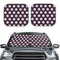thumbnail image 2 of Yiaed Pink Groovy Disco Ball Print Car Front Windshield Sun Shade,Foldable Anti-UV Car Sunshade for Front Window for Most Vehicles-Large, 2 of 5