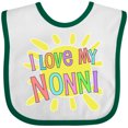 thumbnail image 3 of Inktastic I Love My Nonni Sun and Rainbow Letters Boys or Girls Baby Bib, 3 of 4
