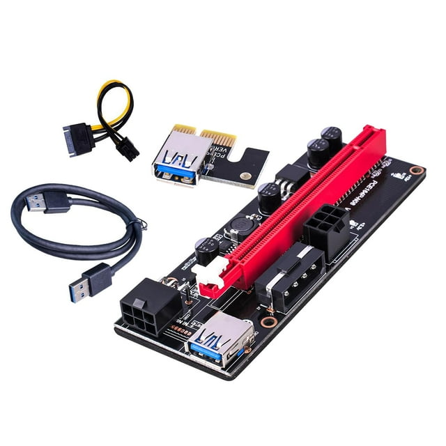 Extensión Gráfica jinwen PCI-E 1X a 16X USB Riser Adaptador Módulo Extensor