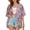 Pink, variant on Floral Print Puff Sleeve Kimono Cardigan Loose Cover Up Casual Blouse Tops Gray, L
