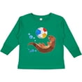 thumbnail image 3 of Inktastic Cute Otter and Beachball Boys or Girls Long Sleeve Toddler T-Shirt, 3 of 5