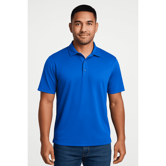 Expert Brand Men's Oxymeshâ„¢ Dry Fit Athletic Polo Shirt, Royal Blue, Large