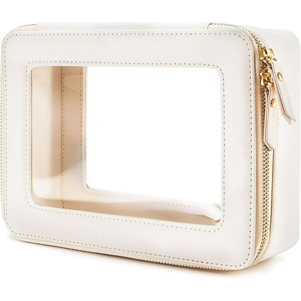 Bolsa de maquillaje transparente bolsa de tocador para viaje estuche cosmético para mujeres bolsa organizadora con cremallera