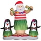 thumbnail image 1 of Gema inflable de Navidad Gemmy con diseño de Hula Santa y pingüinos 1,7 m, 1 of 5