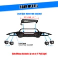 thumbnail image 4 of Modular Front Bumper w/2 x Side Wing+Bull Bar For 2022 2023 2024 Toyota Tundra w/4" Pod Light + D Shackles, 4 of 12