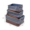 thumbnail image 2 of Storage Caddy Cloth & Pleather Strips Set of 3, 2 of 3