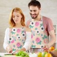 thumbnail image 3 of Pioneer Flower Floral Print Pattern Apron for Women and Men, Cotton Linen Waterproof with Pockets, Adjustable, 33x27 Inch for Kitchen, Gardening, BBQ, Salon, 3 of 6