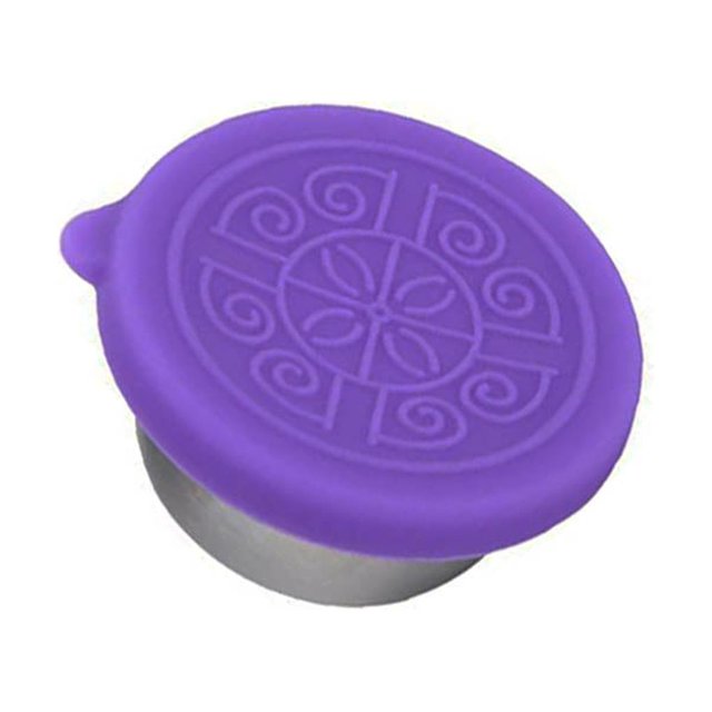 Billuyoard Tapa de recipiente para ensalada, recipientes para salsa de acero inoxidable, tazas para condimentos, accesorio para condimentos para Cocina y Comedor Violeta