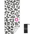 thumbnail image 2 of Leopard Kiss Beach Towel 31" x 71", Quick Dry Bath Towel Super Absorbent Lightweight Travel Towel for Beach Yoga Swim Sport Camping Holiday, 2 of 7