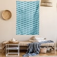 thumbnail image 2 of Dolphin Tapestry, Ocean Fauna Collection Dolphin Silhouette with Blue Color Scheme Abstract, Wall Hanging for Bedroom Living Room Dorm Decor, 60W X 80L Inches, Pale Blue Dark Blue, by Ambesonne, 2 of 5