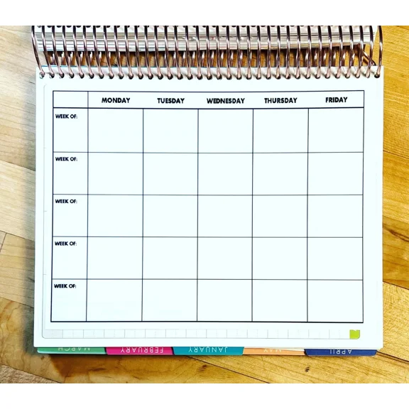Blank Weekly Planning M-F Two Sided Dashboard For Use W Erin Condren Planner-