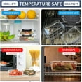 thumbnail image 5 of 6 Pack Glass Meal Prep Containers, Leak Proof Airtight Bento Boxes, Freezer to Microwave Safe, 5 of 5