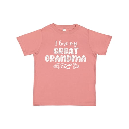 

Inktastic I Love My Great Grandma with Hearts Gift Toddler Boy or Toddler Girl T-Shirt