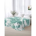 thumbnail image 6 of Queen Flat Sheet 90"x102", Turquoise Paisley Floral Soft Lightweight Bedding Flat Sheets Only, Boho Vintage Ethnic Flowers Brushed Microfiber Top Bed Sheet, Breathable StainResistant Bedsheets, 6 of 9