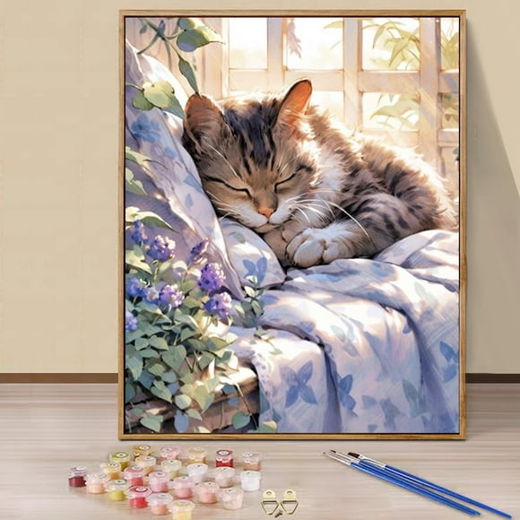 JYLMOOD DIY Paint by Number for Adults, Easy Painting by Numbers for Gift Home Wall Decor 16x20in without Frame, Colored Canvas
