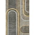 thumbnail image 2 of Addison Rugs Mayfield Washable Transitional Art Deco Taupe Rectangle Rug, 3' x 5', 2 of 6