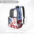 thumbnail image 7 of ZIATUBLES Clear Backpack, Heavy Duty Fabric & PVC Transparent Bookbag with Horse American Flag Print, Large Capacity See Through Backpack for School College Work Travel Security, 7 of 7