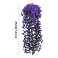 thumbnail image 2 of Hiroekza Violet & Vine Artificial Hanging Flowers Garland Faux Flower for Home Garden Outdoor, Wedding Decorations, UV Resistant Plastic Faux Hanging Flowers Purple, 2 of 7