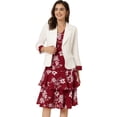 thumbnail image 1 of Conjunto de 2 Piezas Allegra K con Estampado de Lazo para Mujer Rojo S, 1 of 6