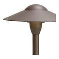 thumbnail image 2 of 8" Outdoor LED Light in Textured Architectural Bronze , 12V Adjustable Exterior Dome Light, (8.25" W x 21" H), 15310AZT, 2 of 9
