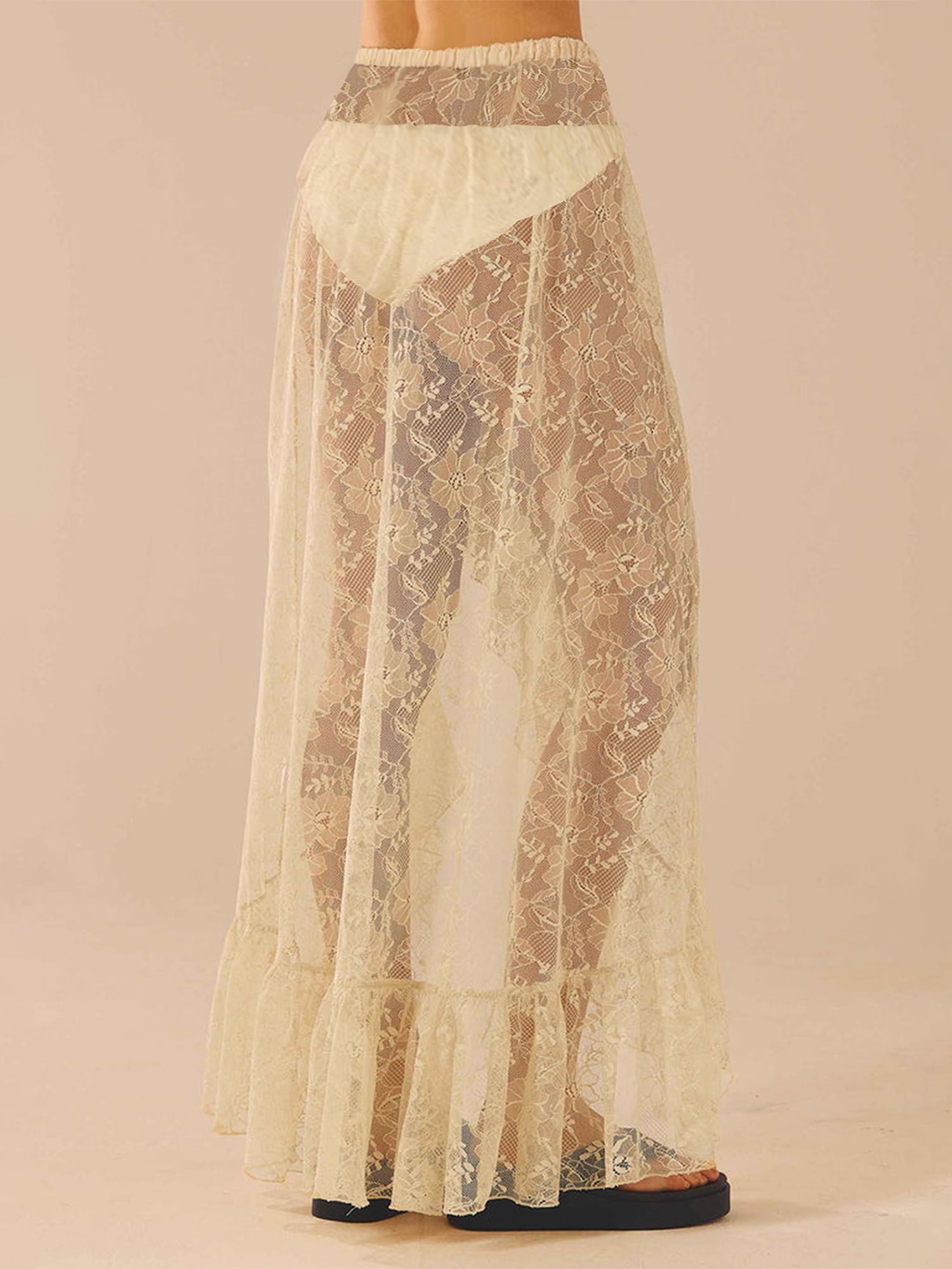 スカート low classic 24ss lace string skirt low classic 24ss lace string skirt
