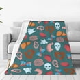 thumbnail image 1 of Balery cute Skull organ Manta de Felpa Suave y Acogedora – Cobija de Franela Aterciopelada para Cama, Lavable y Cálida para Sofá, Mascotas, Transpirable-40"x30", 1 of 7