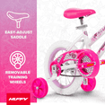 thumbnail image 5 of Huffy 12" Sea Star Kids' Bike, Fits Riders 37" - 42", Pink, Youth, Girls, 5 of 14