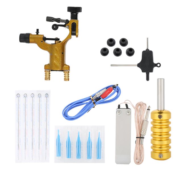 Kit De Tatuaje Completo Profesional, Máquina De Tatuaje Rotativa, Herramienta De Agarre De Agujas Serendint CE002149-00