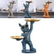 thumbnail image 5 of llavero de estatua de resina Francés Butler Escultura Resina Perro Con Bandeja Para Sala De Estar Azul Fanmusic llavero de estatua de resina, 5 of 6