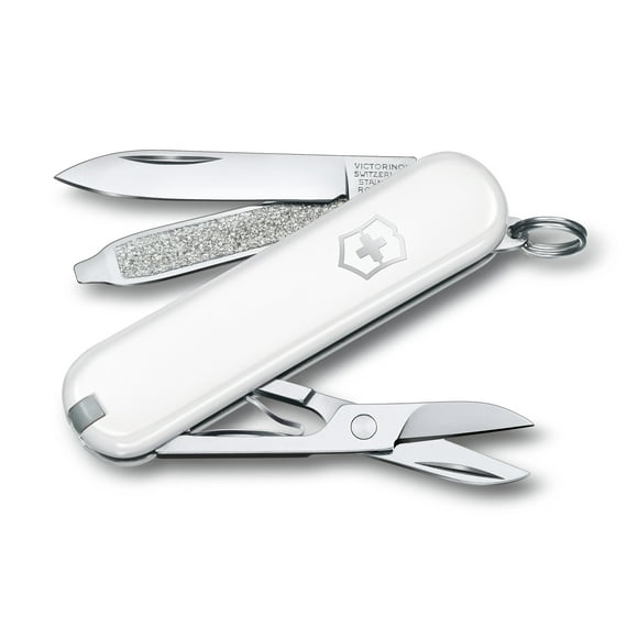 Victorinox Couteau de Poche Classique SD 7 Fonction Tombant Blanc Neige