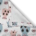 thumbnail image 6 of Ambesonne Farm Animal Valance & Curtain, Cartoon Pigs Art, 55"x24", Blue Grey Blush, 6 of 7