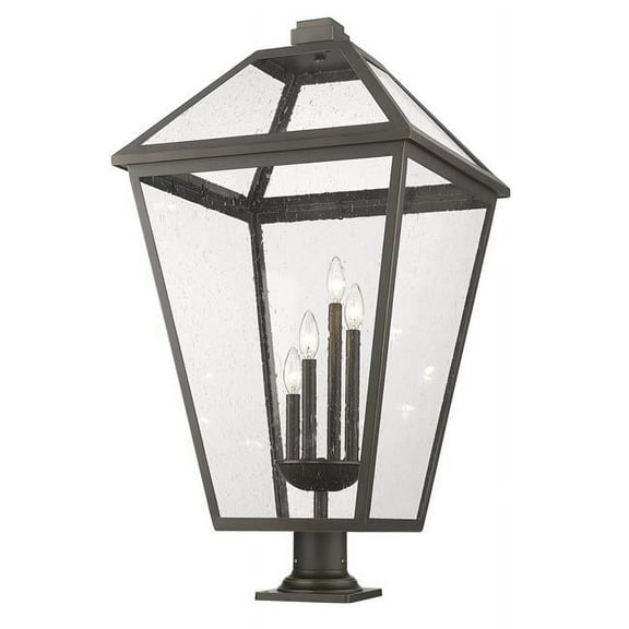 4 Light Outdoor Pier Mount In Transitional Style-36.75 Inches Tall And 19.5 Inches Wide-Oil Rubbed Bronze Finish Z-Lite 579Phxlxr-533Pm-Orb