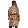 thumbnail image 2 of Sakkas Janis Women's Lightweight Open-Front Amazing Print Cardigan Sweater Pockets - 594-Brown - L/XL, 2 of 5