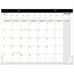 Office Depot Brand Monthly Desk Pad Calendar 22 X 17 White