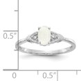 thumbnail image 2 of 14K White Gold Opal Diamond Ring, 2 of 2