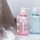 thumbnail image 4 of Dispensador de champú y acondicionador de 150 ml, paquete de 3 botellas vacías con bomba, reutilizables, recargables para gel de ducha, acondicionador, loción, desinfectante de manos, 4 of 5