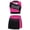 Hot Pink, variant on Kids Girls Cheerleading Outfit Dance Performance Cheer Uniform Crop Top with Side Slit Skirt Shorts Purple 10