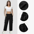 thumbnail image 5 of BODOAO Cargo Pants for Women High Waisted Casual Pants Work Pants Baggy Wide Leg Y2K Streetwear with Pockets Fashionable and Workout Pants with Pants with Zipper Suitable for Jogging and Black Xl, 5 of 9