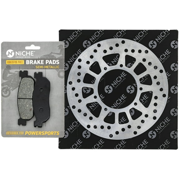 Niche Front Left Brake Rotor Pad Kit for Yamaha XT225 TW200 Motorcycle MK1007187