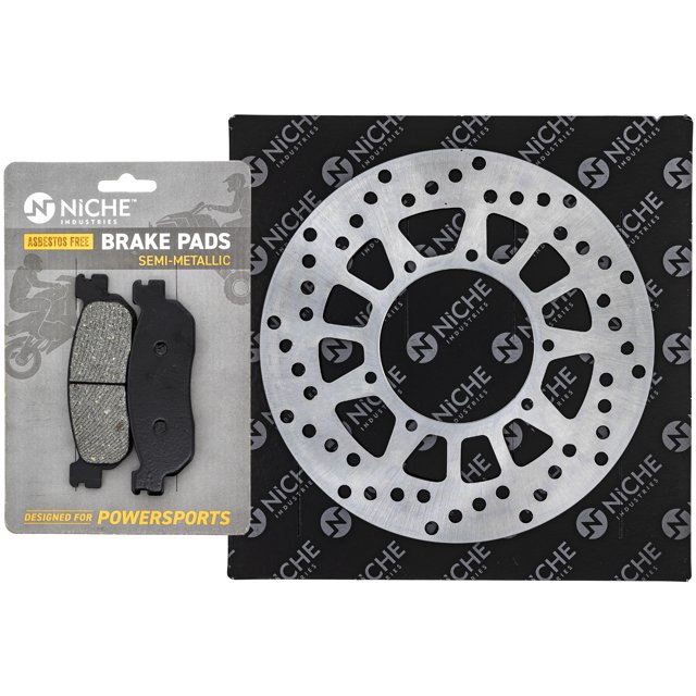 Niche Front Left Brake Rotor Pad Kit for Yamaha XT225 TW200 Motorcycle MK1007187
