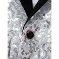thumbnail image 5 of iiniim Kids Boys Shiny Sequins Tuxedo Suit Jacket Coat for Halloween Party Festival Dance 6-16 A Silver 12, 5 of 7