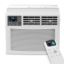 BEZT 8,000 BTU 115V Window Air Conditioner,Window AC Unit w/Remote Control,4 Mode Fan Speeds,Auto Restart,White