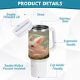 thumbnail image 4 of 40 Oz Car Handle Water Bottle Water Cup Water Bottle Water Jug Coffee Cup Travel Water Bottle Cartoon Beautiful Pink Rabbit, 4 of 8