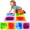 thumbnail image 3 of 4 Pack Toddlers Sensory Liquid Floor Tiles, Non-Toxic Lava Sensory Play Mat, Kids Puzzle Floor Tiles for Motor Skills Development, Ideal for Home Classroom Daycare & Autism Sensory Play, 3 of 3