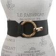 thumbnail image 2 of Women's 3" (75 mm) Wide High Waist Fashion Stretch Belt with Ring Hook Buckle, 2 of 3